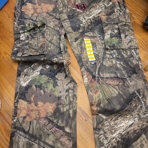 Realtree Camo Cargo Pants in Brown and Green Woodland Print
